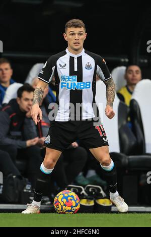 Newcastle, Großbritannien. 15th Januar 2022. Kieran Trippier #15 von Newcastle United während des Spiels in Newcastle, Vereinigtes Königreich am 1/15/2022. (Foto von Mark Cosgrove/News Images/Sipa USA) Quelle: SIPA USA/Alamy Live News Stockfoto