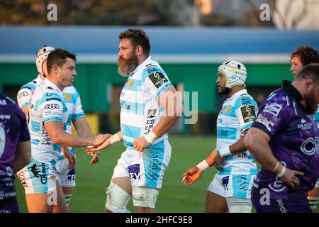 Treviso, Italien. 15th Januar 2022. Irne Herz (Benetton Rugby) während Benetton Rugby vs Dragons, Rugby Challenge Cup in Treviso, Italien, Januar 15 2022 Kredit: Unabhängige Fotoagentur Srl/Alamy Live Nachrichten Stockfoto