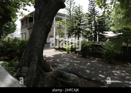 Paroisse Notre Dame Des Anges - Mahébourg Stockfoto