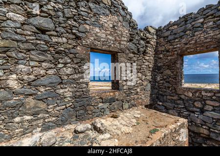 Goldmühle Bushiribana in Noord, Aruba Stockfoto