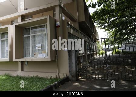 Paroisse Notre Dame Des Anges - Mahébourg Stockfoto