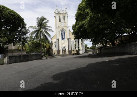 Paroisse Notre Dame Des Anges - Mahébourg Stockfoto