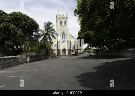 Paroisse Notre Dame Des Anges - Mahébourg Stockfoto