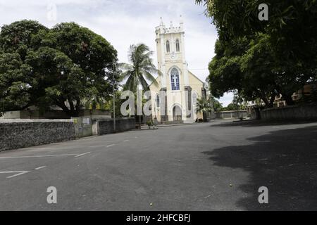 Paroisse Notre Dame Des Anges - Mahébourg Stockfoto