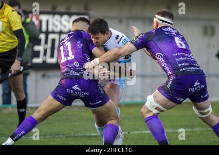 Monigo Stadium, Treviso, Italien, 15. Januar 2022, luca morisi während des Benetton Rugby vs. Dragons - Rugby Challenge Cup Stockfoto