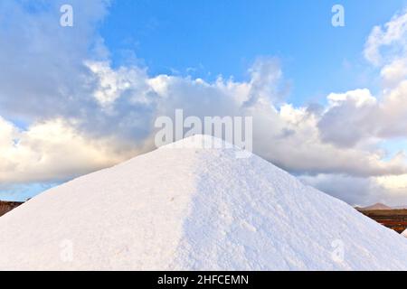 Salz-Raffinerie, Salinen von Janubio, Lanzarote, Spanien Stockfoto