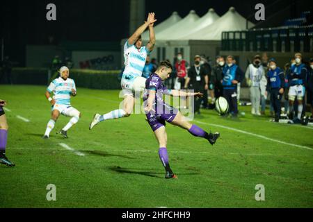 Monigo Stadium, Treviso, Italien, 15. Januar 2022, Sam Davies (Dragons Rugby) während des Benetton Rugby vs. Dragons - Rugby Challenge Cup Stockfoto