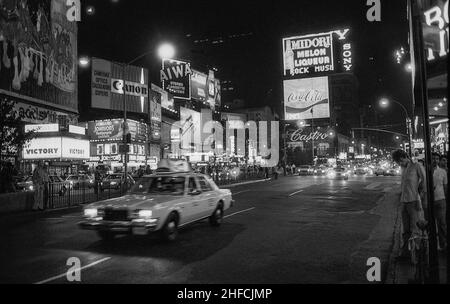 NEW YORK USA Time Square in der Nacht Stockfoto