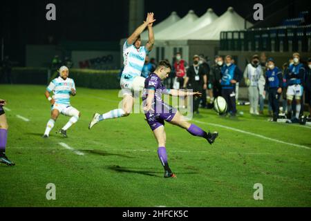 Treviso, Italien. 15th Januar 2022. Sam Davies (Dragons Rugby) während Benetton Rugby vs Dragons, Rugby Challenge Cup in Treviso, Italien, Januar 15 2022 Kredit: Unabhängige Fotoagentur/Alamy Live Nachrichten Stockfoto