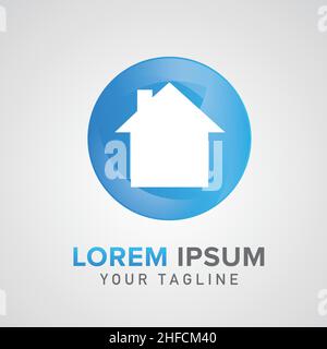 Immobilien Logo Vorlage Design Vorlage Logo. Corporate Design. Vektorgrafik. EPS 10-Vektordatei. Stock Vektor