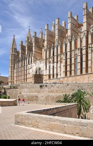 Kathedrale von Palma, Palma De Mallorca, Palma Stadt, Mallorca, Balearen, Spanien Stockfoto