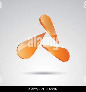 vektor abstrakt Tropfen bunt 3D Symbol, Logo isoliert Design. Vektorgrafik. EPS 10-Vektordatei. Stock Vektor