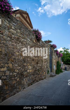 Panzano in Chianti ist eine Stadt in der Gemeinde Greve in der italienischen Region der Toskana in der Nähe von Florenz. Stockfoto