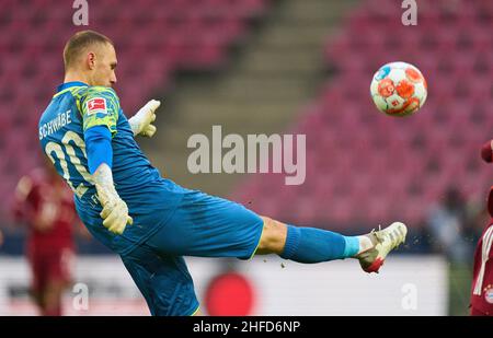 Marvin Schwäbe, 1.FCK 20 im Spiel 1.FC KÖLN - FC BAYERN MÜNCHEN 0-4 1.Deutsche Fußballliga am 15. Januar 2022 in Köln, Deutschland Saison 2021/2022, Spieltag 19, 1.Bundesliga, 19.Spieltag, © Peter Schatz / Alamy Live News - die DFL-VORSCHRIFTEN VERBIETEN DIE VERWENDUNG VON FOTOS als BILDSEQUENZEN und/oder QUASI-VIDEO - Stockfoto