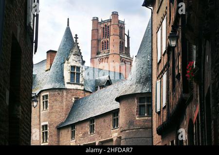 Albi, mittelalterliches Dorf in Südfrankreich Stockfoto