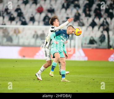 Turin, Italien. 15th Januar 2022. Paulo Dybala (FC Juventus) während des Fußballspiels der italienischen Meisterschaft Serie A zwischen dem FC Juventus und Udinese Calcio am 15. Januar 2022 im Allianz-Stadion in Turin, Italien - Foto Nderim Kaceli/DPPI Credit: DPPI Media/Alamy Live News Stockfoto