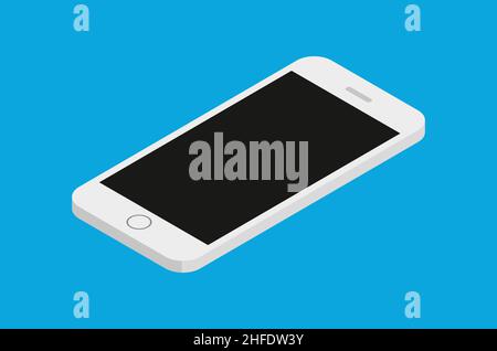 Vektorsymbol eines isometrischen Smartphones Stock Vektor