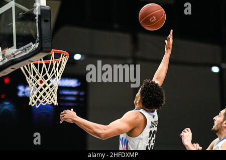 Axel Toupane von Paris Basketball während der französischen Meisterschaft, Betclic Elite Basketball Spiel zwischen Paris Basketball und Metropolitans 92 (Boulogne-Levallois) am 15. Januar 2022 in Halle Georges Karpentier in Paris, Frankreich - Foto Victor Joly / DPPI Stockfoto