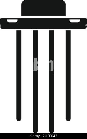 Symbol für Spannungsregler, einfacher Vektor. Elektrischer Stabilisator. Transformator Stock Vektor