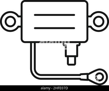 Vektorgrafik für das Spannungsregler-Symbol. Elektrischer Regler. Leistungsstabilisator Stock Vektor