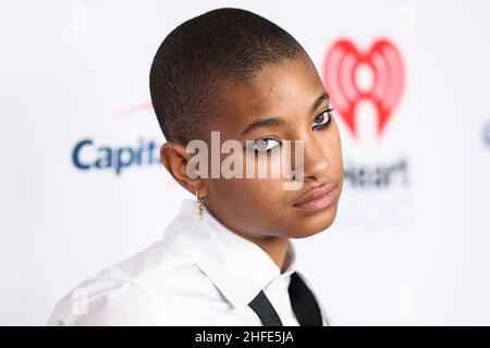 Inglewood, Usa. 15th Januar 2022. INGLEWOOD, LOS ANGELES, KALIFORNIEN, USA - 15. JANUAR: Die amerikanische Sängerin WILLOW (Willow Smith) nimmt am iHeartRadio Alter EGO 2022 Teil, das am 15. Januar 2022 auf dem Forum in Inglewood, Los Angeles, Kalifornien, USA, stattfand. (Foto von Xavier Collin/Image Press Agency) Quelle: Image Press Agency/Alamy Live News Stockfoto