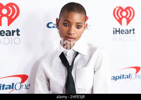 Inglewood, Usa. 15th Januar 2022. INGLEWOOD, LOS ANGELES, KALIFORNIEN, USA - 15. JANUAR: Die amerikanische Sängerin WILLOW (Willow Smith) nimmt am iHeartRadio Alter EGO 2022 Teil, das am 15. Januar 2022 auf dem Forum in Inglewood, Los Angeles, Kalifornien, USA, stattfand. (Foto von Xavier Collin/Image Press Agency) Quelle: Image Press Agency/Alamy Live News Stockfoto
