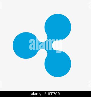 Vektor-Logo von Ripple. XRP-Symbol. Kryptowährung. Stock Vektor