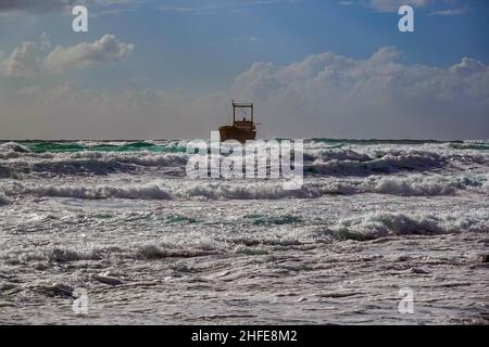 Das Wrack der MS Demetrios II der Küste der Insel Zypern, EU, östliches Mittelmeer, Mittlerer Osten Stockfoto