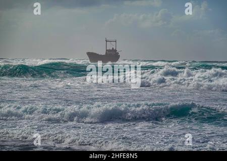 Das Wrack der MS Demetrios II der Küste der Insel Zypern, EU, östliches Mittelmeer, Mittlerer Osten Stockfoto