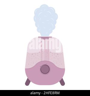 Luftbefeuchter Gerät für zu Hause, Farbe isoliert Vektor-Illustration. Stock Vektor