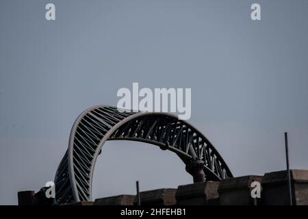 Hochwertige Bilder Alton Towers UK Theme Park und Achterbahnen, einschließlich Nemesis, Smiler, RITA AIR Stockfoto
