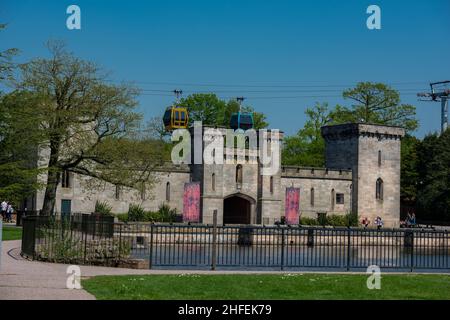Hochwertige Bilder Alton Towers UK Theme Park und Achterbahnen, einschließlich Nemesis, Smiler, RITA AIR Stockfoto