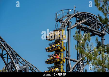 Alton Towers, wo die Magie nie endet, Bilder von höchster Qualität des besten Themenparks und der besten Achterbahnen Großbritanniens Stockfoto