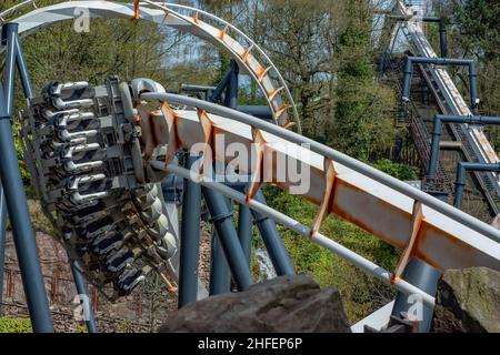 Alton Towers, wo die Magie nie endet, Bilder von höchster Qualität des besten Themenparks und der besten Achterbahnen Großbritanniens Stockfoto