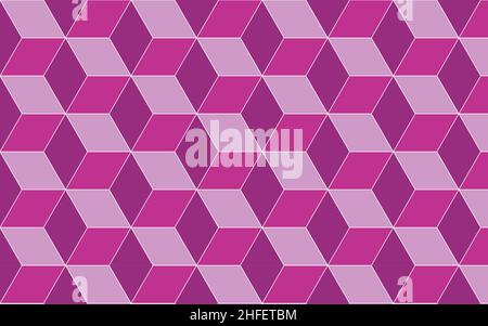 Geometrische Abstrakte Hintergrund Lila Würfel. Stock Vektor