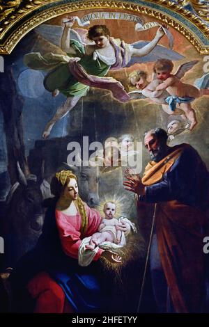 Cappella di San Michele Arcangelo von Bartolomeo Garavoglia da Cresscentino die mittelalterliche Kathedrale des Hl. Johannes des Täufers (Duomo di Torino - Cattedrale di San Giovanni Battista ) 1491–1498, Turin, Italien, Italienisch, Bartolomeo Caravoglia (aktiv 1660–1673) war ein italienischer Maler des Barock. Stockfoto