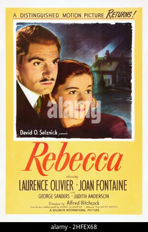 JOAN FONTAINE und LAURENCE OLIVIER in REBECCA (1940), Regie ALFRED HITCHCOCK. Bild: Selznick International Pictures / Album Stockfoto