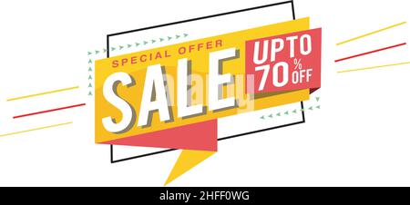 Sale Banner Geometrischer Vektor. Stock Vektor