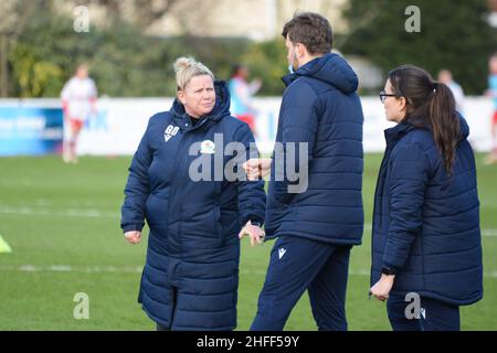 Preston, Großbritannien. 16th Januar 2022. Preston, England, Januar 16th 2 Gemma Donnelly (#Blackburn Rovers Manager) vor dem FA Womens Championship-Spiel zwischen Blackburn Rovers und Bristol City im Sir Tom Finney Stadium in Preston, England Paul Roots/SPP Credit: SPP Sport Press Foto. /Alamy Live News Stockfoto