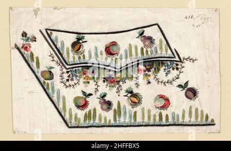 Salesman's Sample (Weste Pocket), Frankreich, 1780/90. Stockfoto