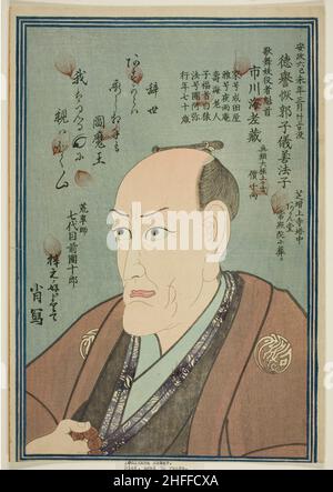 Memorial Portrait des Schauspielers Ichikawa Ebizo V, 1859. Stockfoto