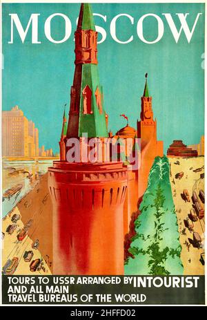 Russian Travel Poster - 1930 Stockfoto