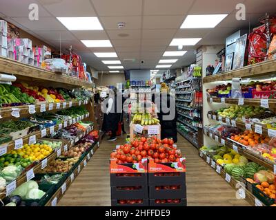 Vegetarischer Markt im Wolverton Milton Keynes UK Stockfoto