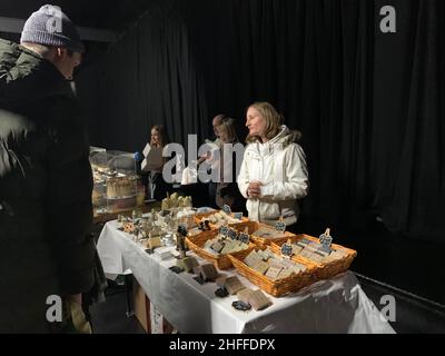 Vegetarischer Markt im Wolverton Milton Keynes UK Stockfoto