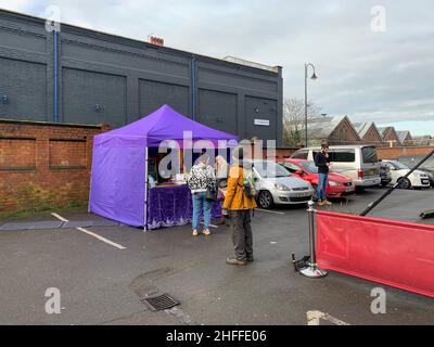 Veganer Lebensmittelmarkt Wolverton Milton Keynes Großbritannien Stockfoto