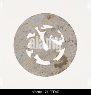 Durchbrochene Jade Bi, westliche Han Dynastie (206 B.C.-A.D. L 9, S. Stockfoto