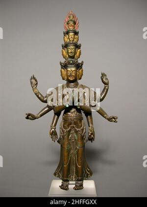 Elfköpfiger Bodhisattva Avalokiteshvara, 17th/18th Jahrhundert. Stockfoto