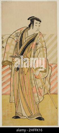 Der Schauspieler Onoe Mtsusuke I in einer nicht identifizierten Rolle, Japan, c. 1782. Stockfoto