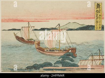 Maisaka, aus einer unbetitelten Serie der 53 Stationen des Tokaido, Japan, c. 1804. Stockfoto