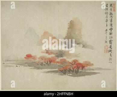 Landschaft im Stil alter Meister: Nach Gao Kegong (1248-1310), China, Ming-Dynastie (1368-1644), 1642. Stockfoto